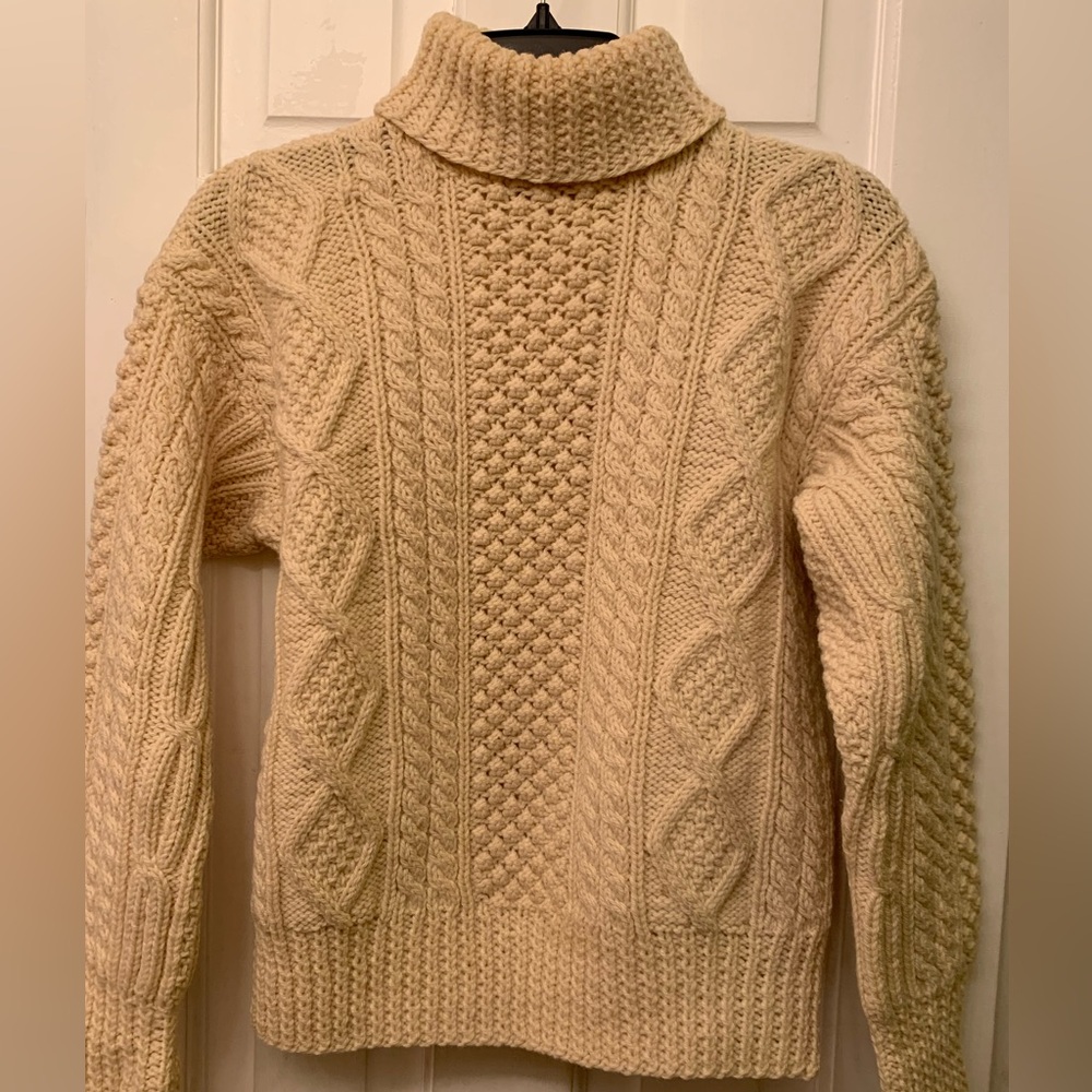 100% pure wool made in Ireland M heavy weight turtleneck sweater.